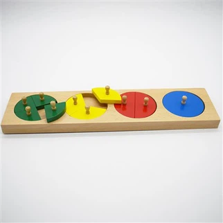 Montessori Fraction Puzzle Board