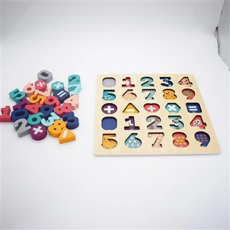 Wooden Alphabet Number Shape Puzzles