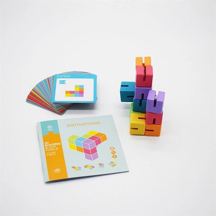 Wooden 3d Building Blocks Puzzle
